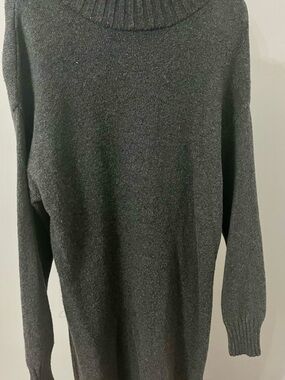 BP. Charcoal Gray Mock Neck Sweater Dress | Size Medium